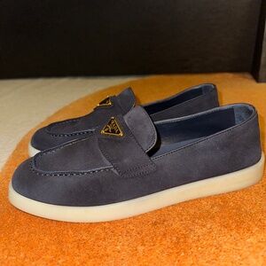 Prada Suede Loafers Size 37 Perfect Condition